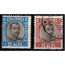 Island, Tjenestemærker. Chr. X. sæt. Postfrisk & Stemplet.